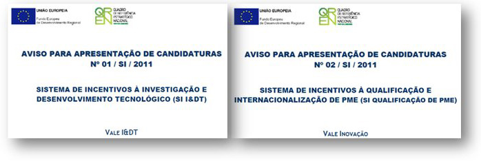 Sistema de Incentivos à investigação e desenvolvimento tecnológico,Sistema de Incentivos à qualificação e internacionalização de PME